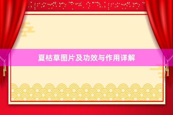 夏枯草图片及功效与作用详解